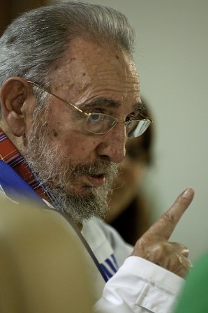 Encuentro de Fidel Castro con universitarios.