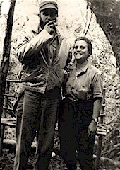     Fidel and Pastorita at the La Plata command post. 