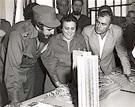     Showing Fidel the scale model of the East Havana housing project known as Pastorita’s project. 