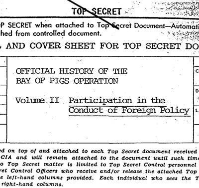 Detalle de la portada del Volumen 2 del Informe Oficial de la CIA