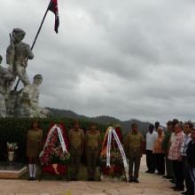 Las máximas autoridades de la provincia y pobladores del Tercer Frente asistieron a la conmemoración. 