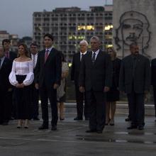 Primer Ministro de Canadá, Justin Trudeau rinde honores al prócer de la Independencia de Cuba, José Martí