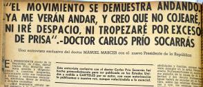 De las promesas del recién elegido presidente a la realidad casi al final de su mandato. Fuente: Revista Carteles