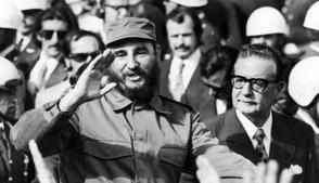 Fidel Castro y Allende en Chile / Foto tomada de internet.