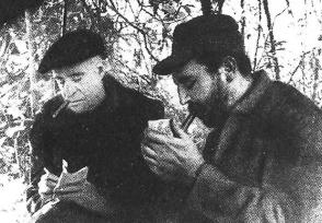 Fidel Castro y Herbert Matthews en la Sierra Maestra.
