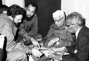 Histórico encuentro de Fidel con el primer ministro de la India, Jawaharlal Nehru. Foto: Prensa Latina 