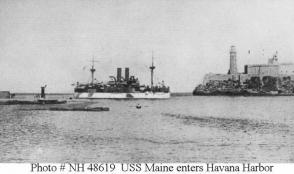 El Maine entrando al Puerto de La Habana. Foto: Archivo del Comando de Historia Naval.