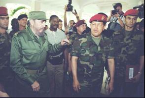 Fidel Castro y Hugo Chávez en Venezuela, 2000
