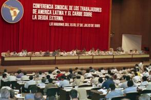 Sesión de Clausura de la Conferencia Sindical de Los Trabajadores de América Latina y el Caribe sobre la Deuda Externa