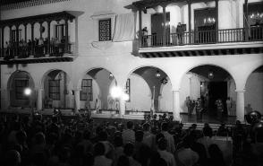 Acto por el XXV aniversario del Triunfo de la Revolución en Santiago de Cuba