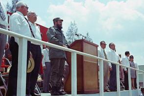 Fidel Castro Ruz y Gustav Husak