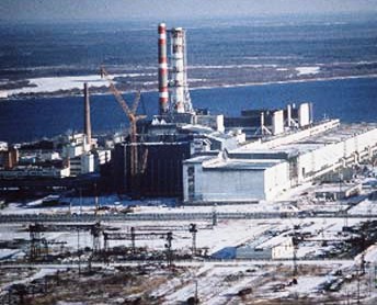 Central nuclear de Chernobil, vista aérea